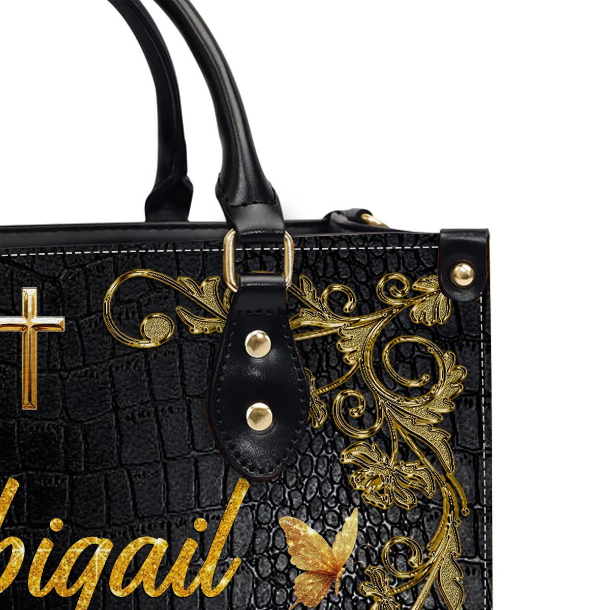 Custom Name Christian Leather Handbag & Clutch