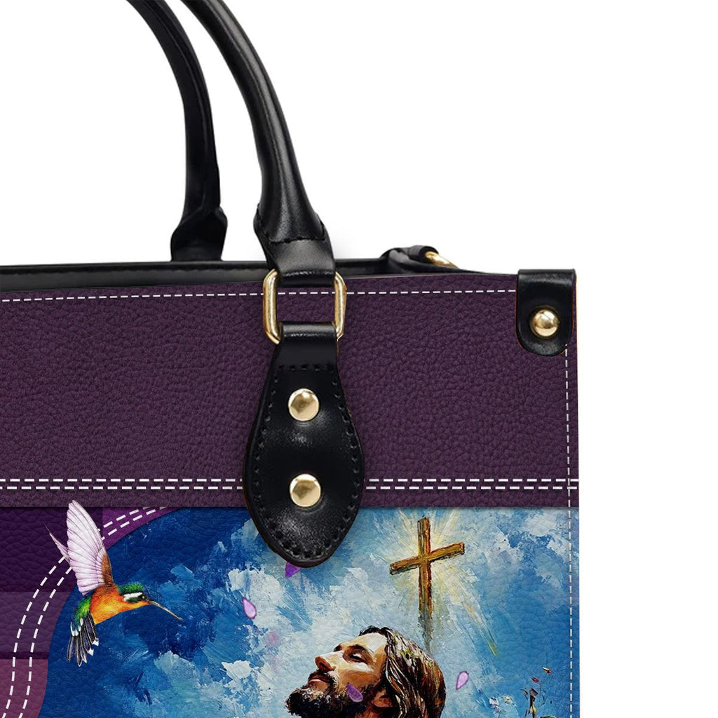 Personalized Sacred Name Leather Tote Bag