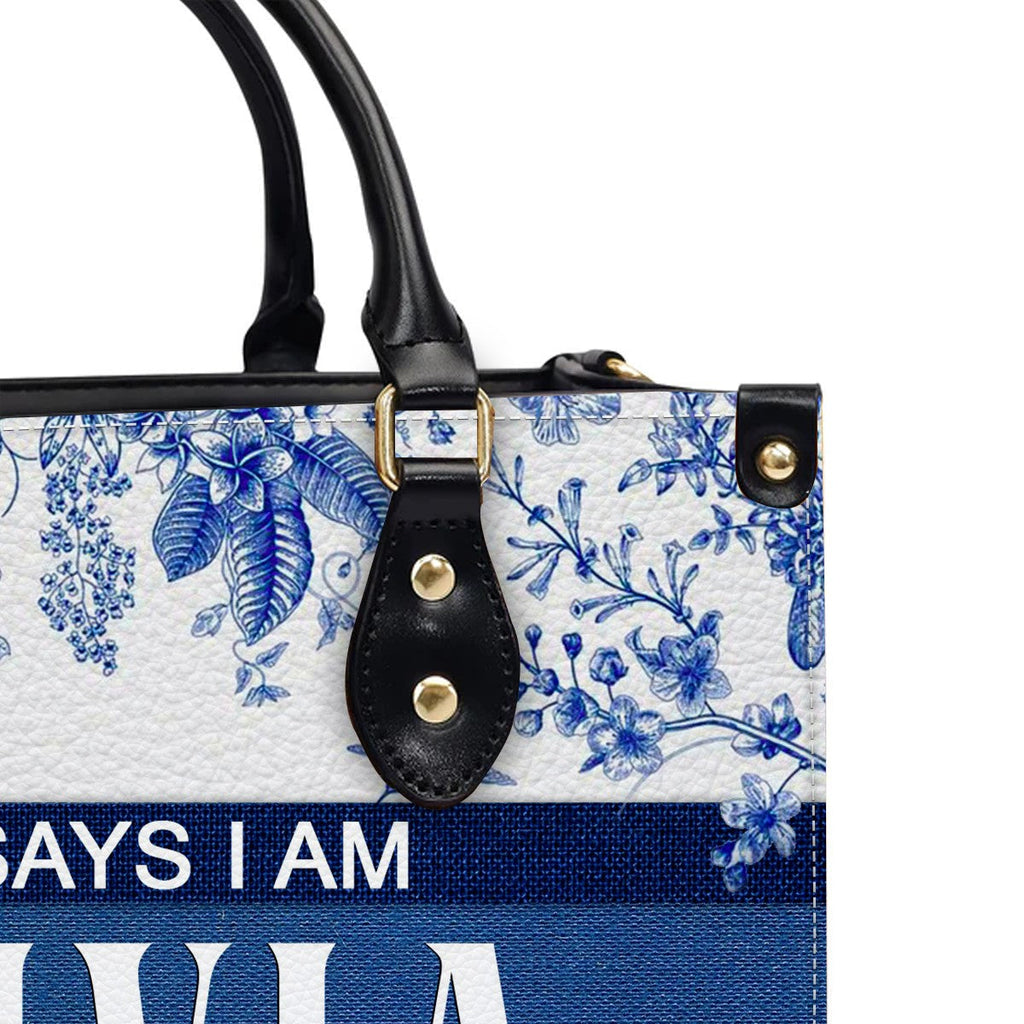 Personalized Bible Verse Leather Handbag