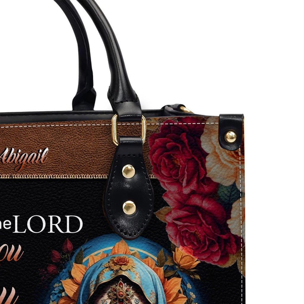 Sugar Skull Bible Verse Leather Tote Bag