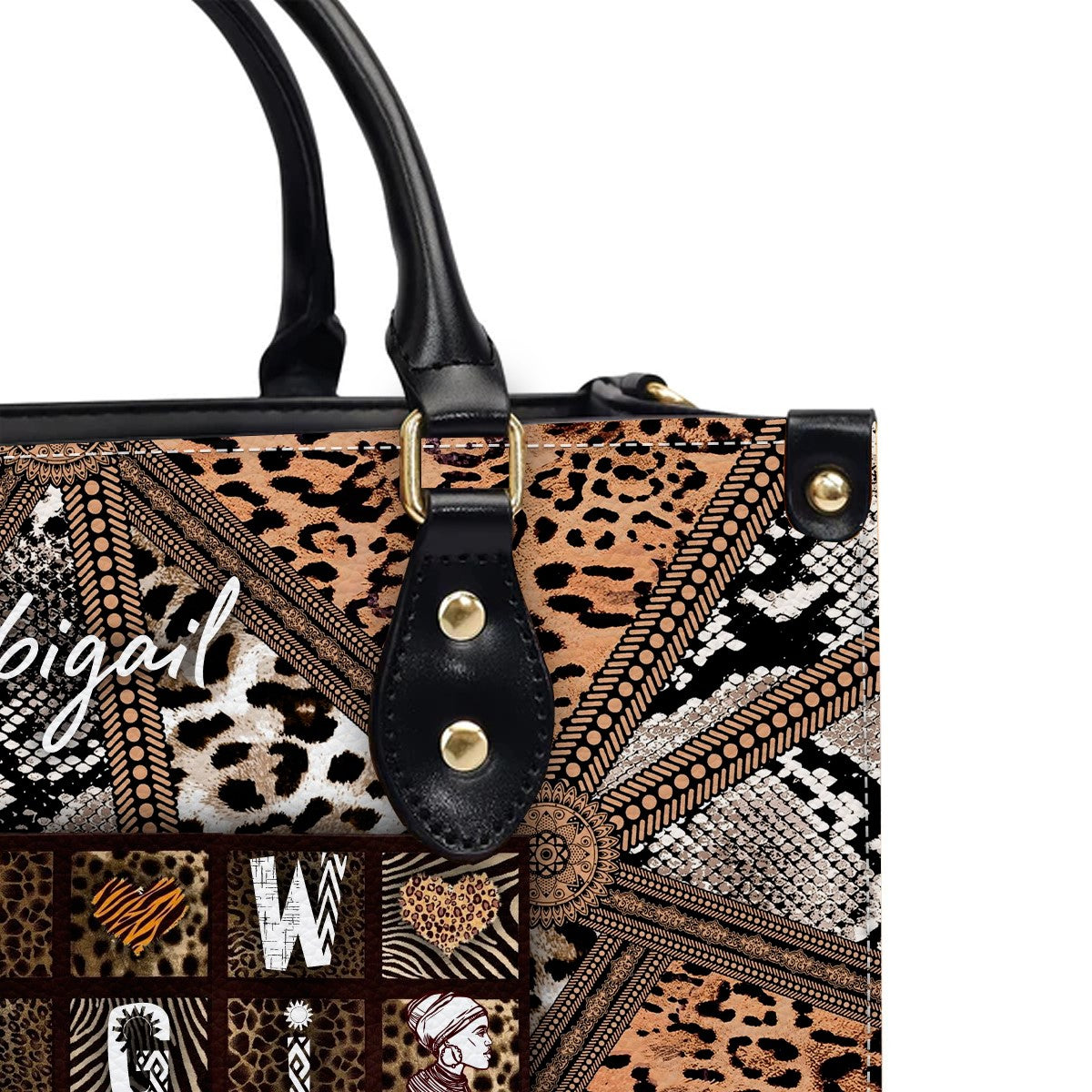 Personalized Christian Leather Tote Bag