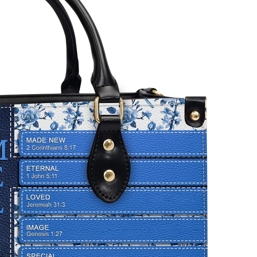 Personalized Bible Verse Leather Handbag