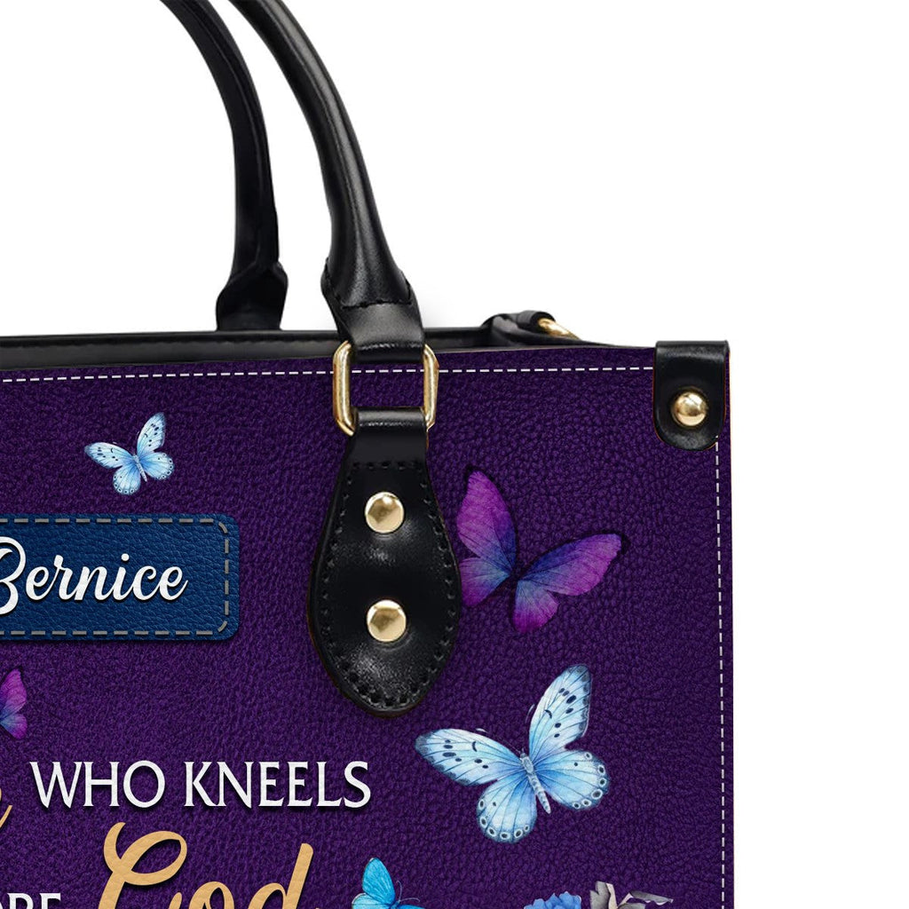She Who Kneels Before God Leather Tote Bag