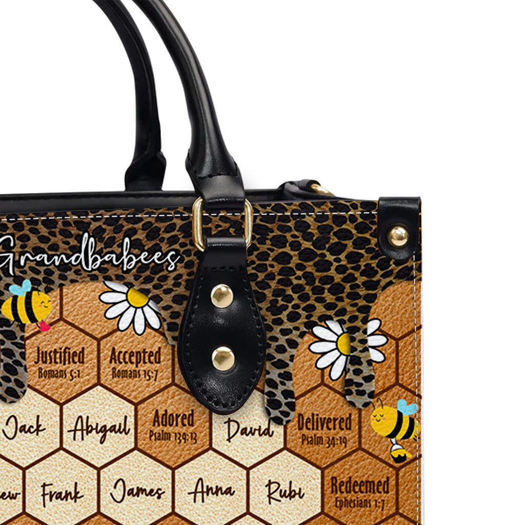 Personalized Proverbs 31:25 Leather Handbag