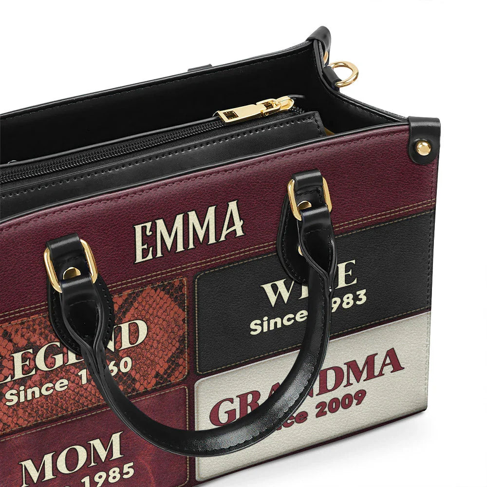 Personalized Milestone Leather Handbag