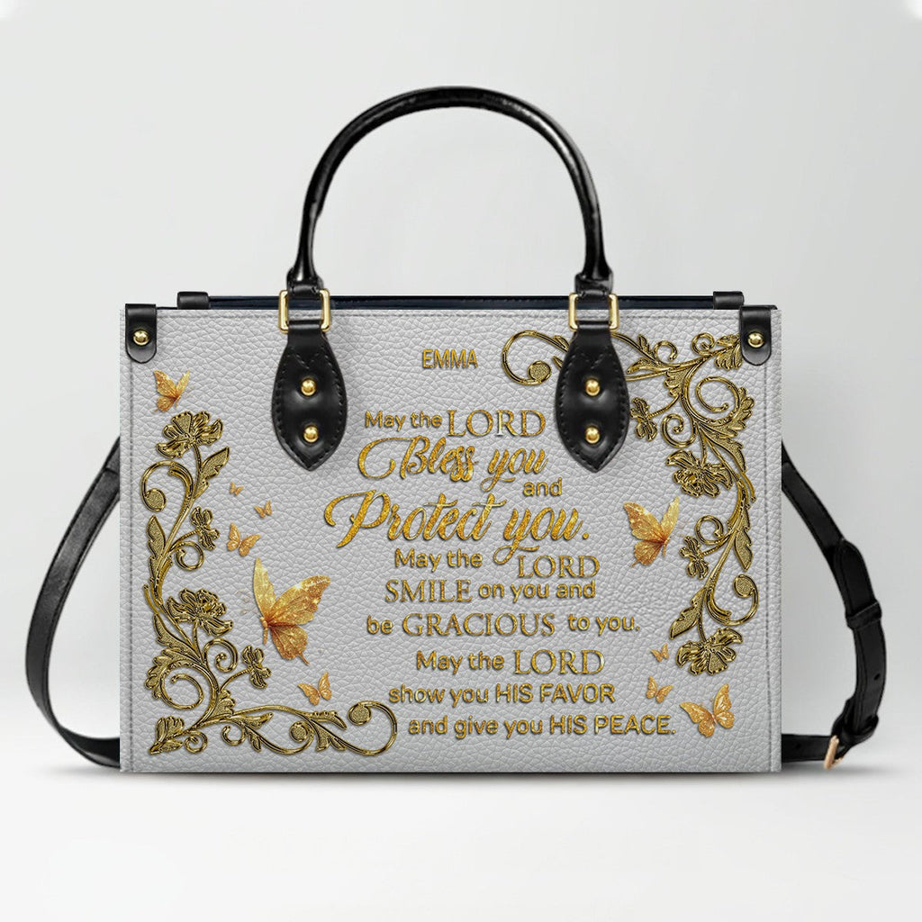 Personalized Daughter of the King Leather Handbag