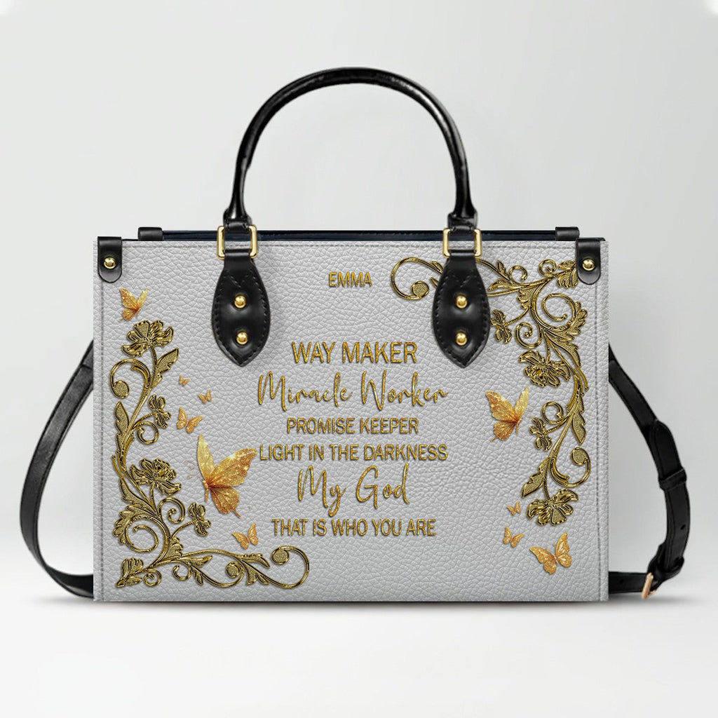 Personalized Daughter of the King Leather Handbag