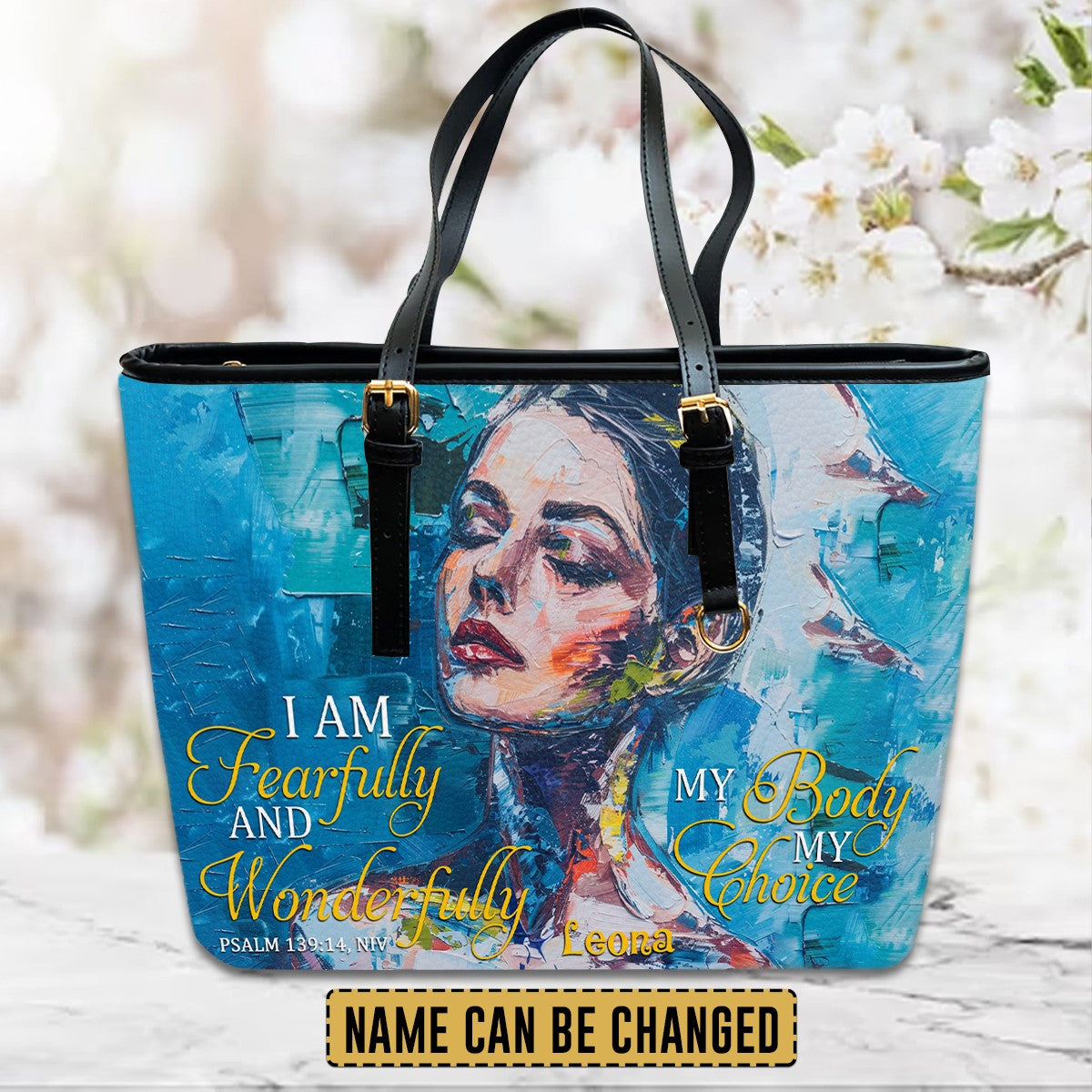 My Body My Choice Personalized Leather Handbag