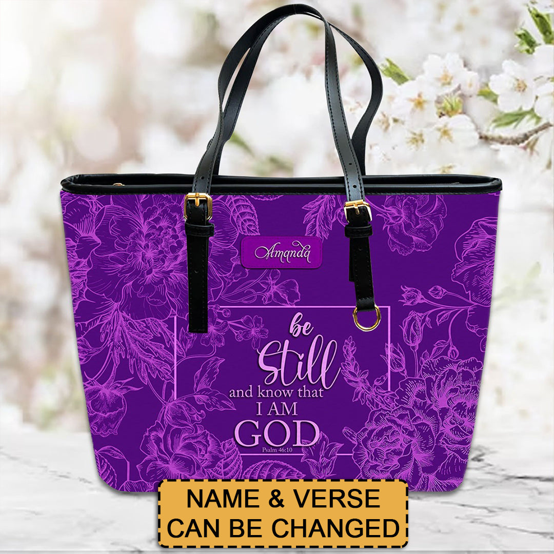 Personalized Christian Leather Handbag