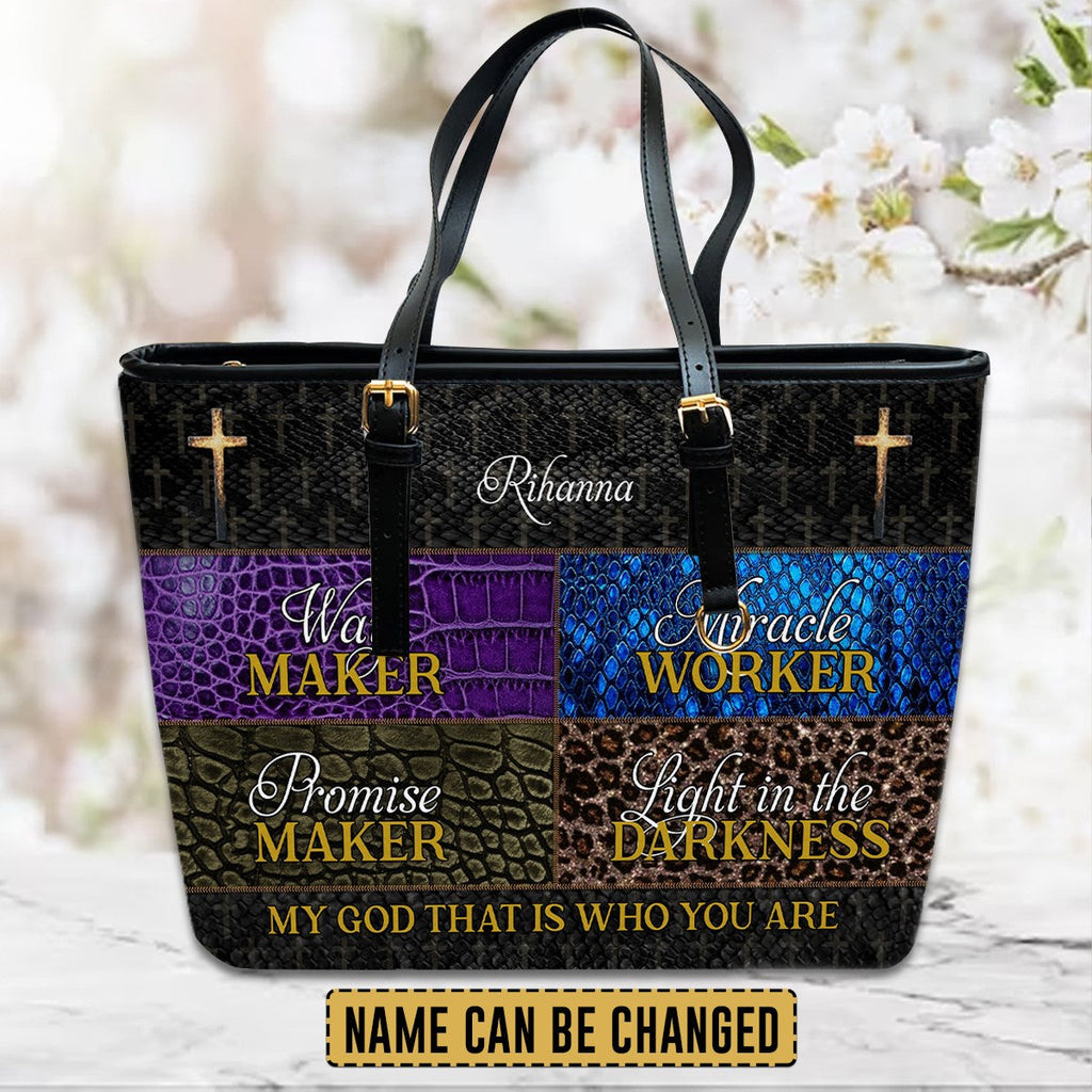 Way Maker Personalized Christian Leather Handbag