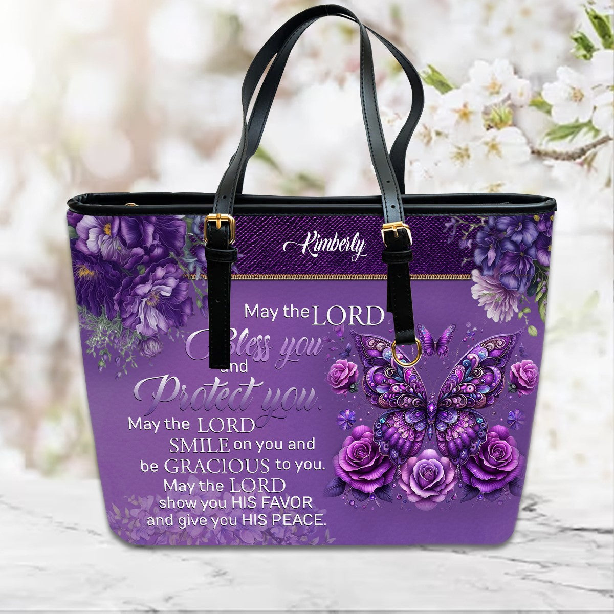 Custom Engraved Christian Leather Handbag