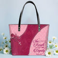 Personalized Bible Verse Leather Tote Bag