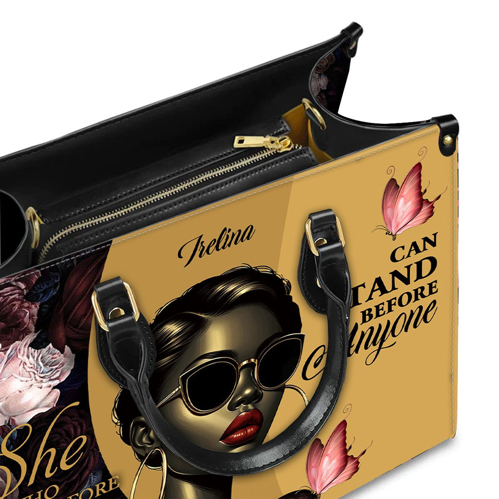 She Who Kneels Before God Custom Leather Tote