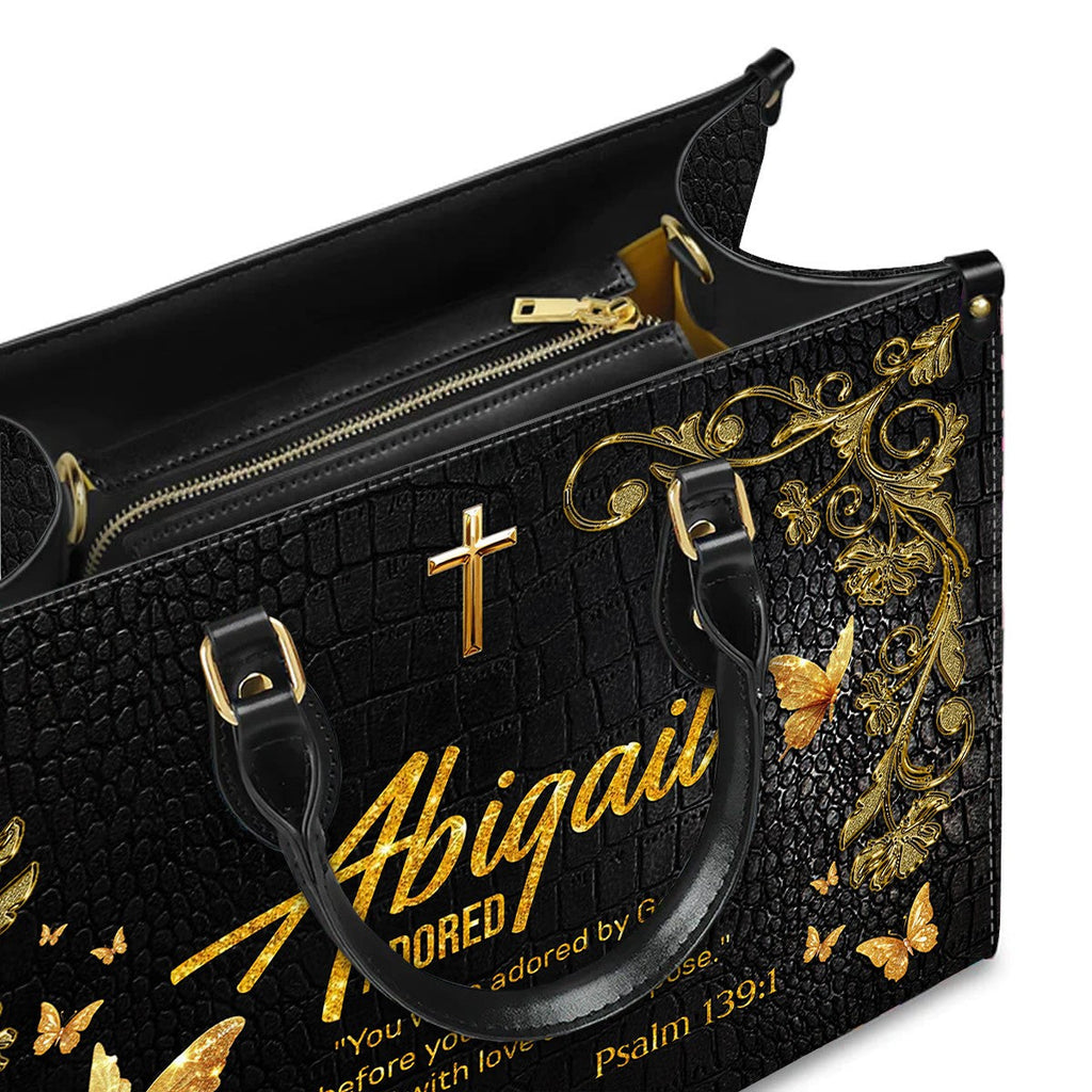 Custom Name Christian Leather Handbag & Clutch