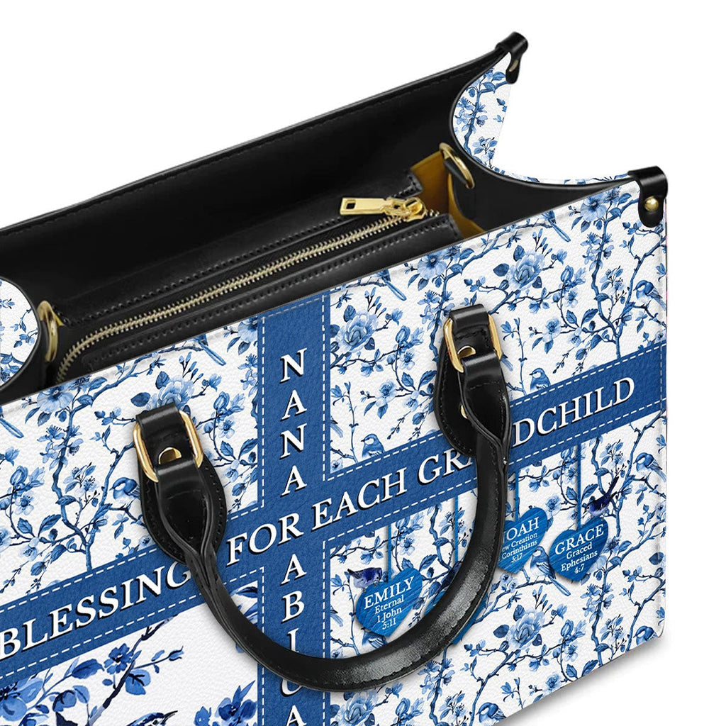 Personalized Bible Blessings Leather Handbag