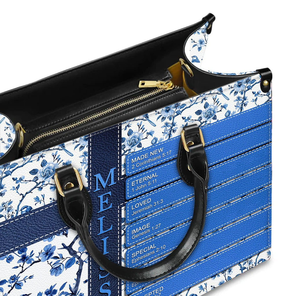 Personalized Bible Verse Leather Handbag