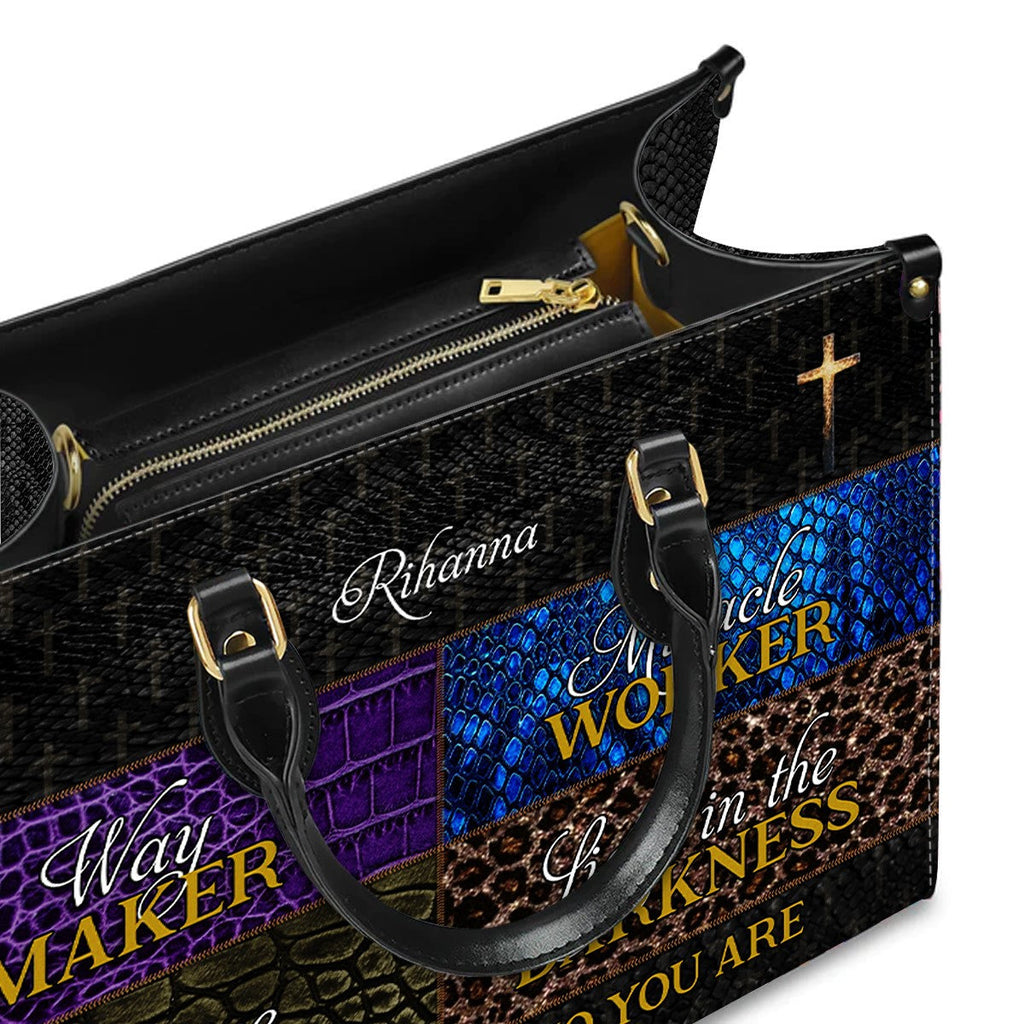 Way Maker Personalized Christian Leather Handbag