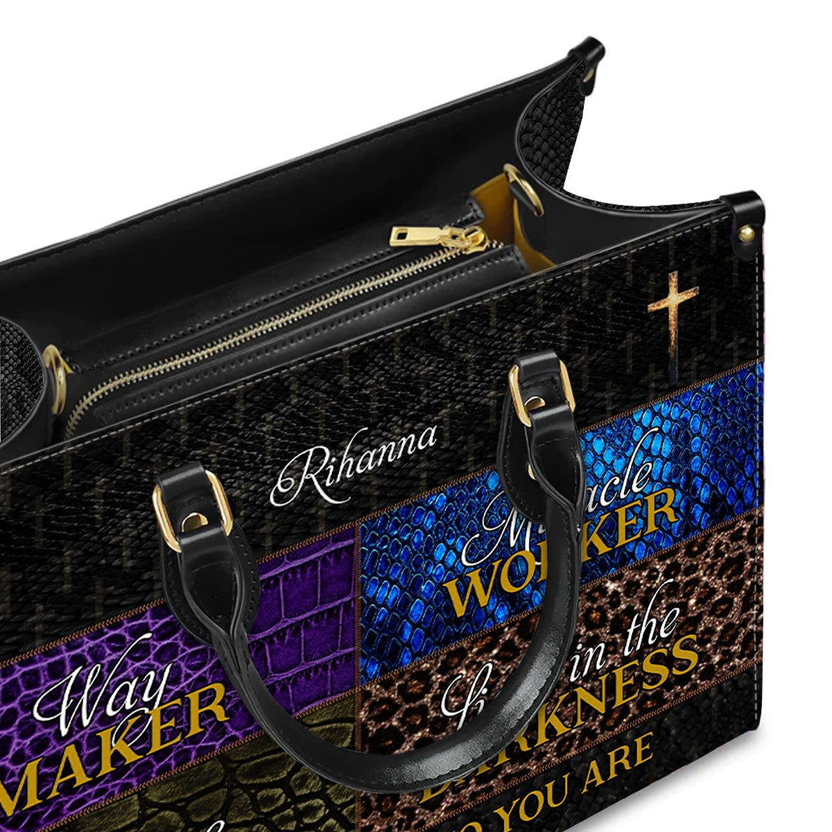 Way Maker Personalized Christian Leather Handbag
