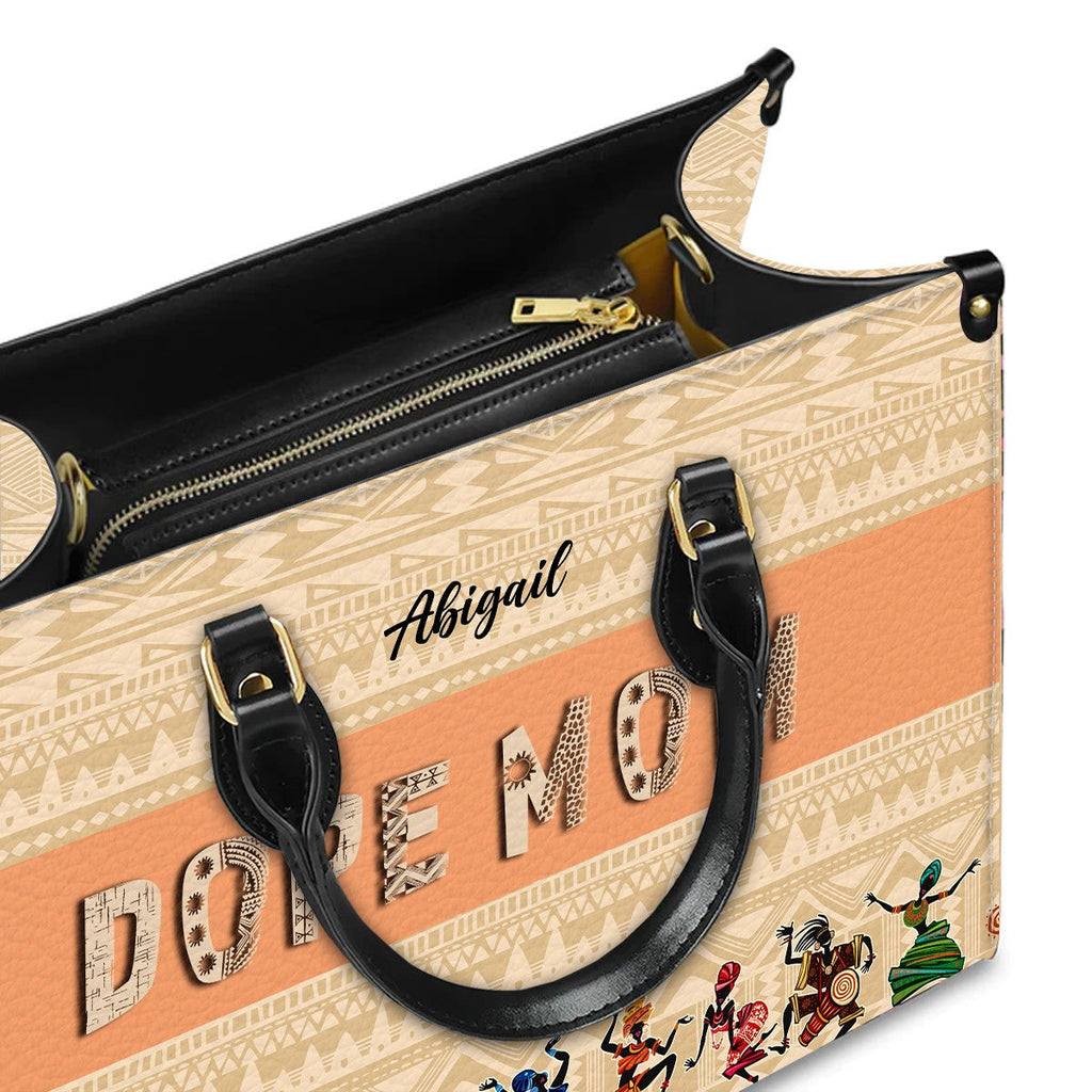Personalized DOPE Mom & Grandma Leather Tote Bag