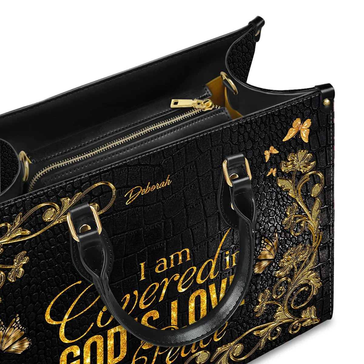 Christian Affirmation Leather Handbag