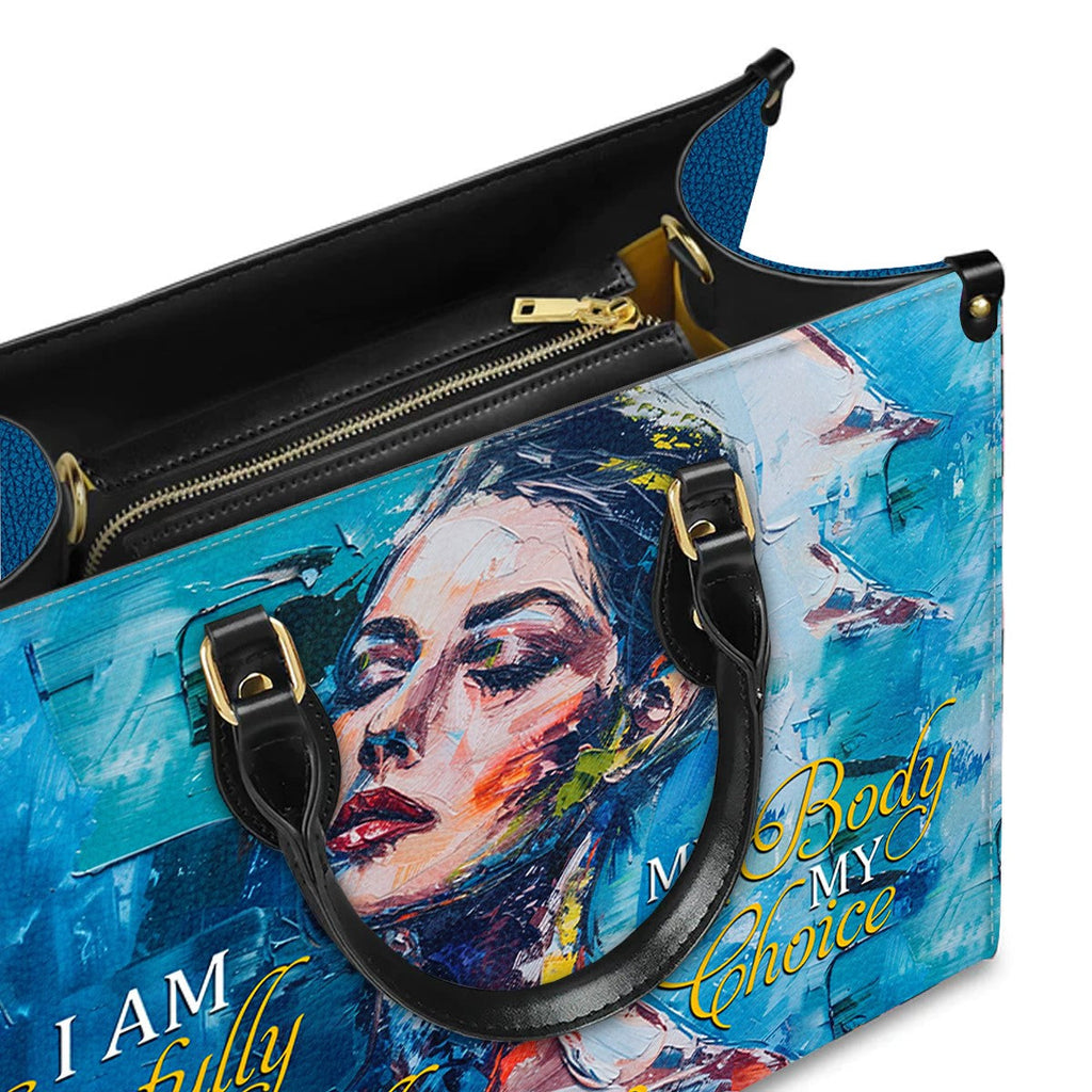 My Body My Choice Personalized Leather Handbag