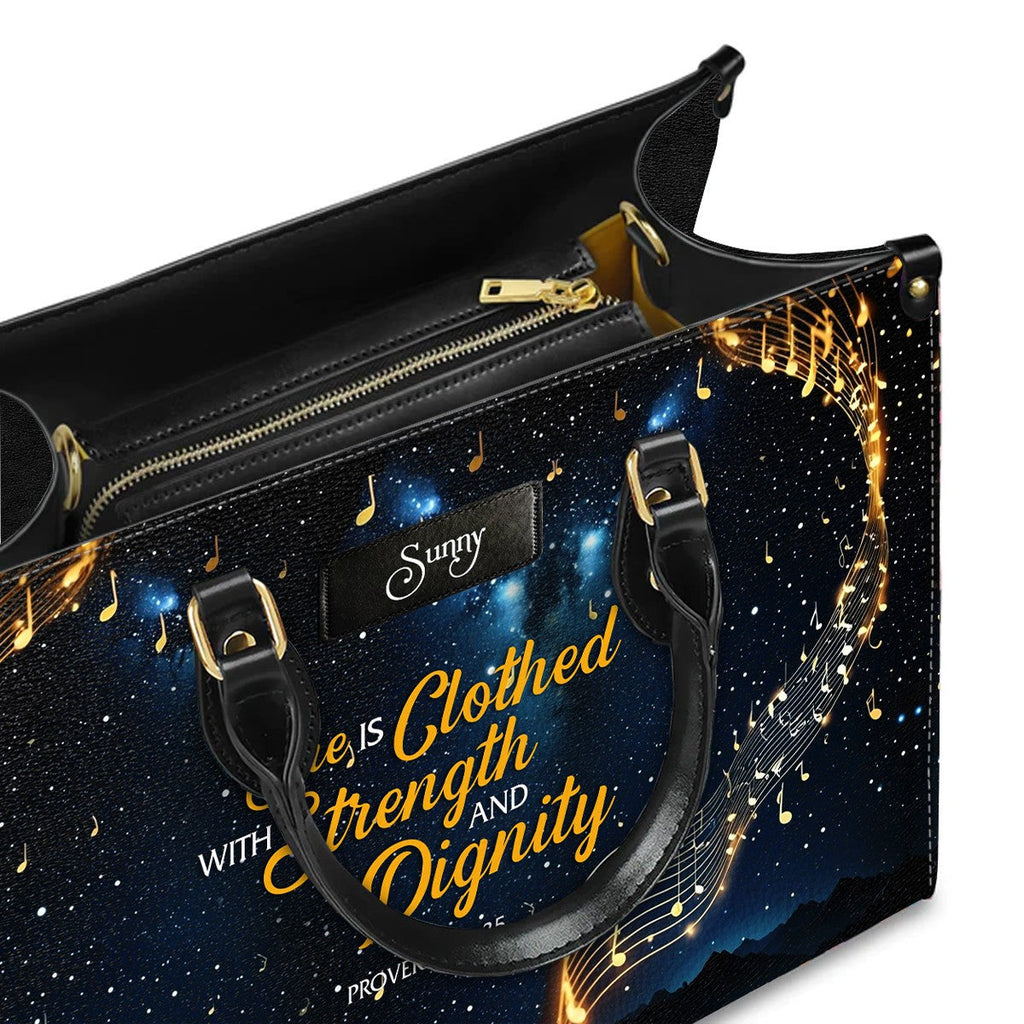 Strength & Dignity Christian Leather Handbag