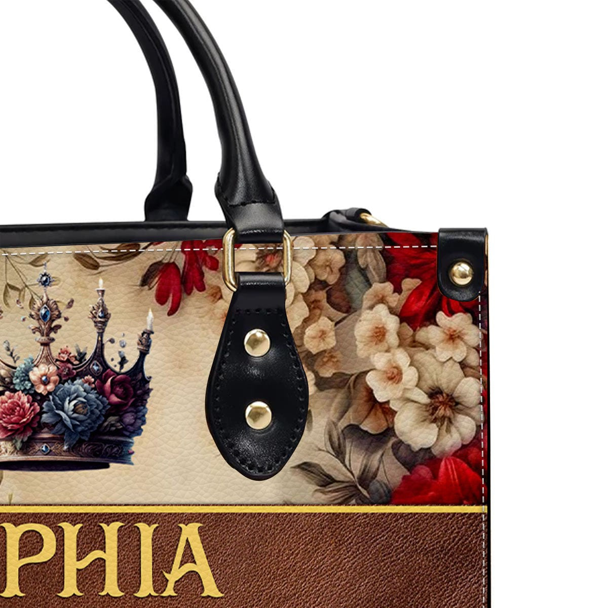 Custom Monogrammed Leather Handbag