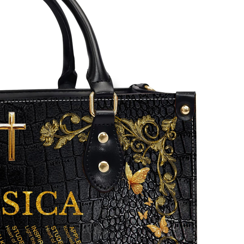 Personalized Teacher Acrostic Leather Handbag