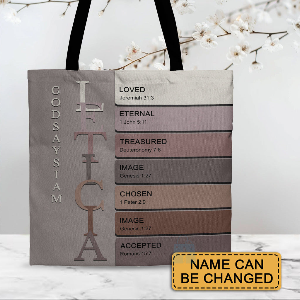 God Says I Am Custom Name Cosmetic Bag