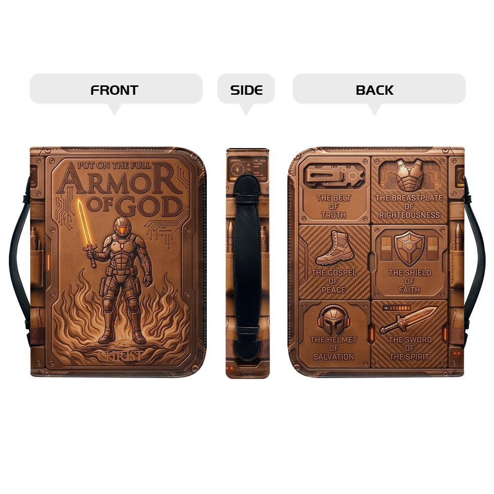 Personalized Armor of God Leather Bible Cover