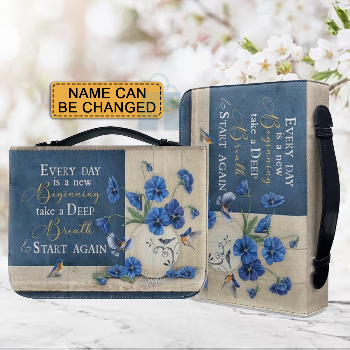 Personalized Floral New Beginning Bible Cover