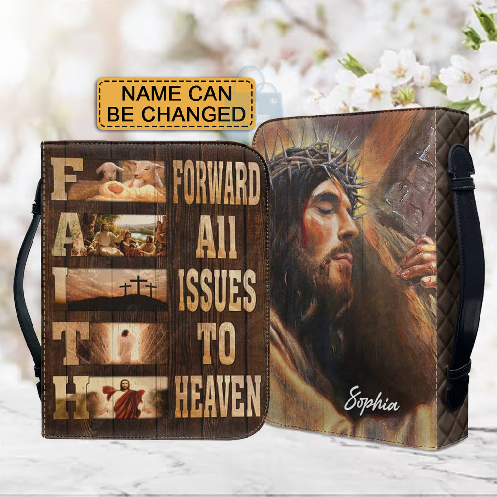 Personalized Faith Cross Bible Cover
