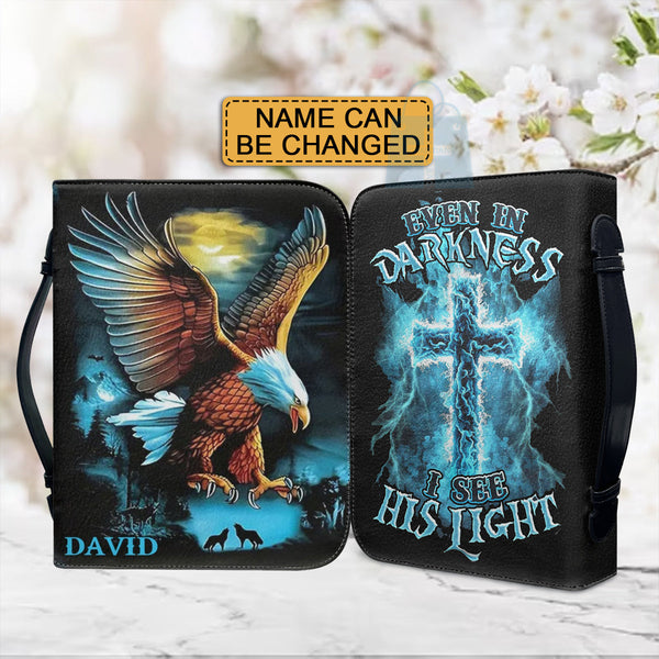 Personalized Eagle Bible Cover with Custom Name