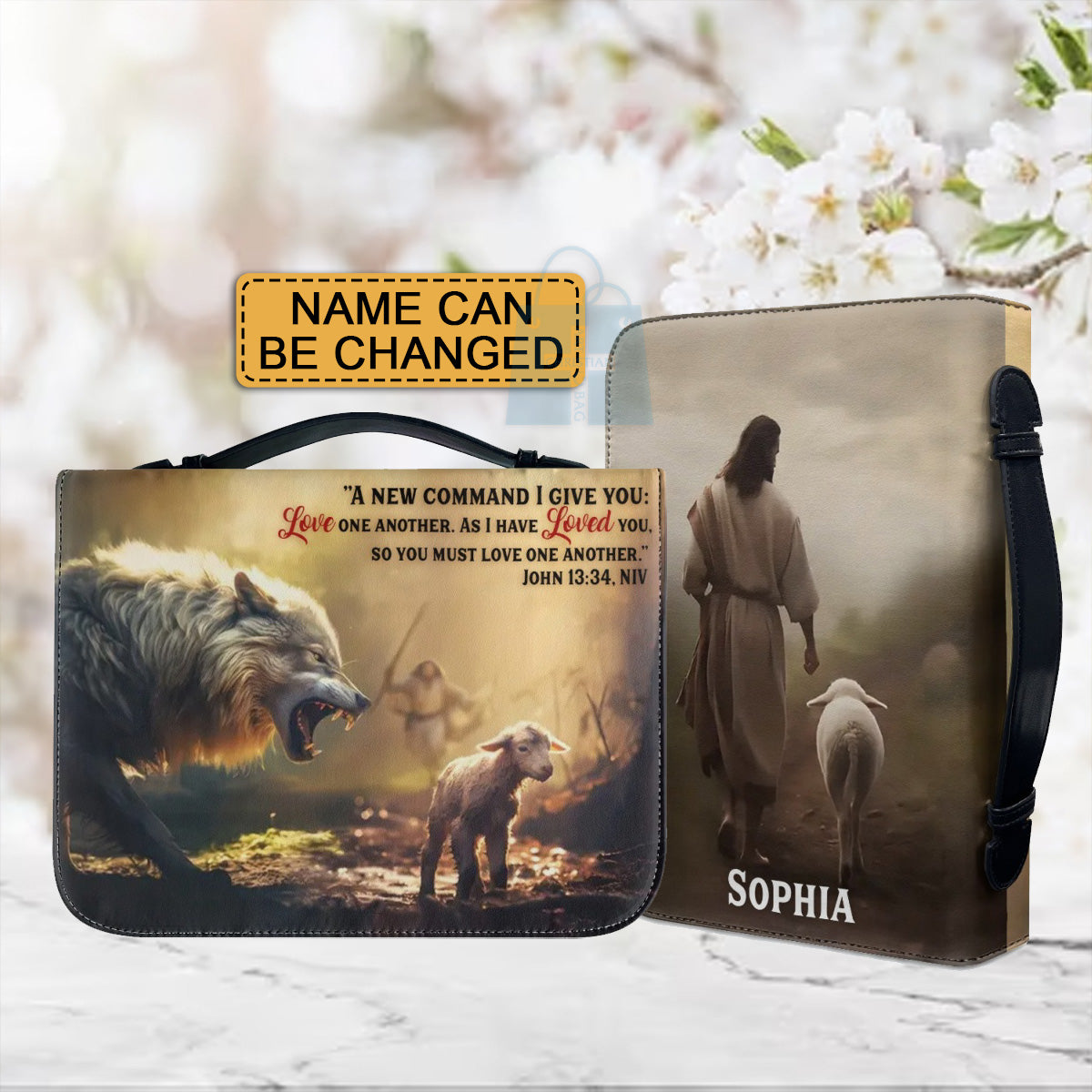 Personalized Jesus Saves Sheep Bible Cover