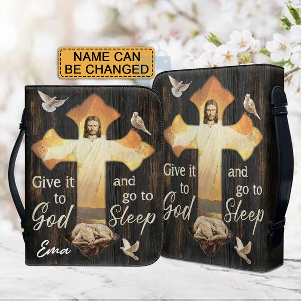 Personalized Give It To God Cross Bible Cover