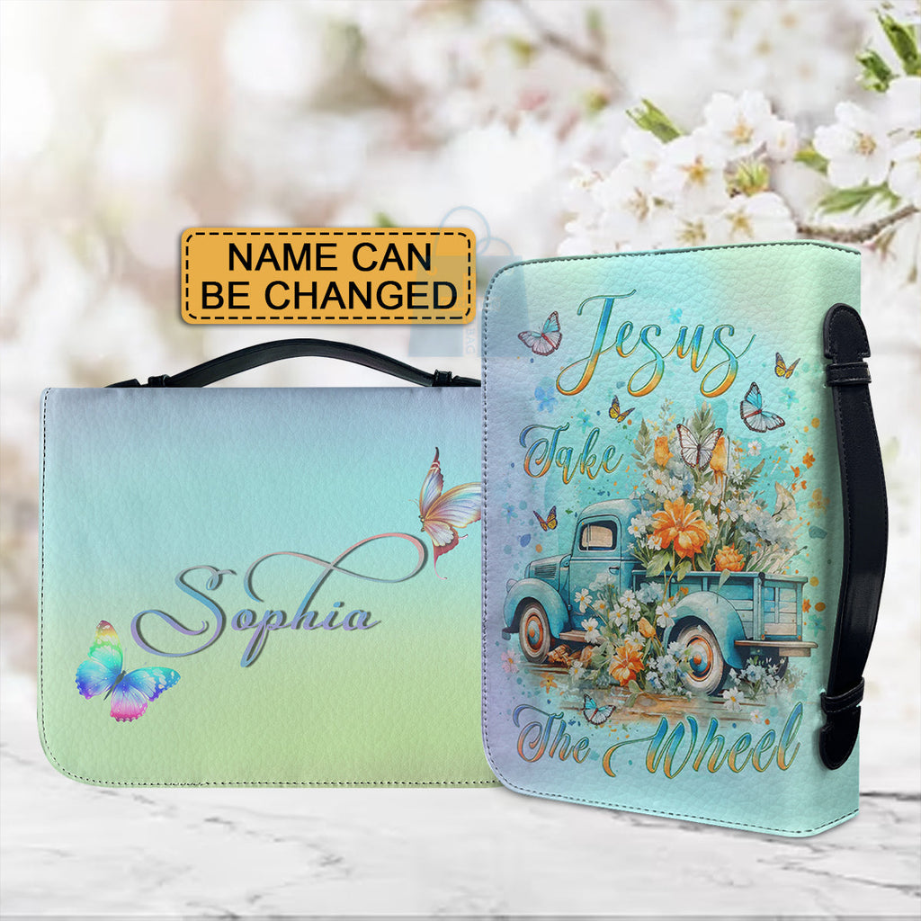 Personalized Jesus Take The Wheel Bible Cover