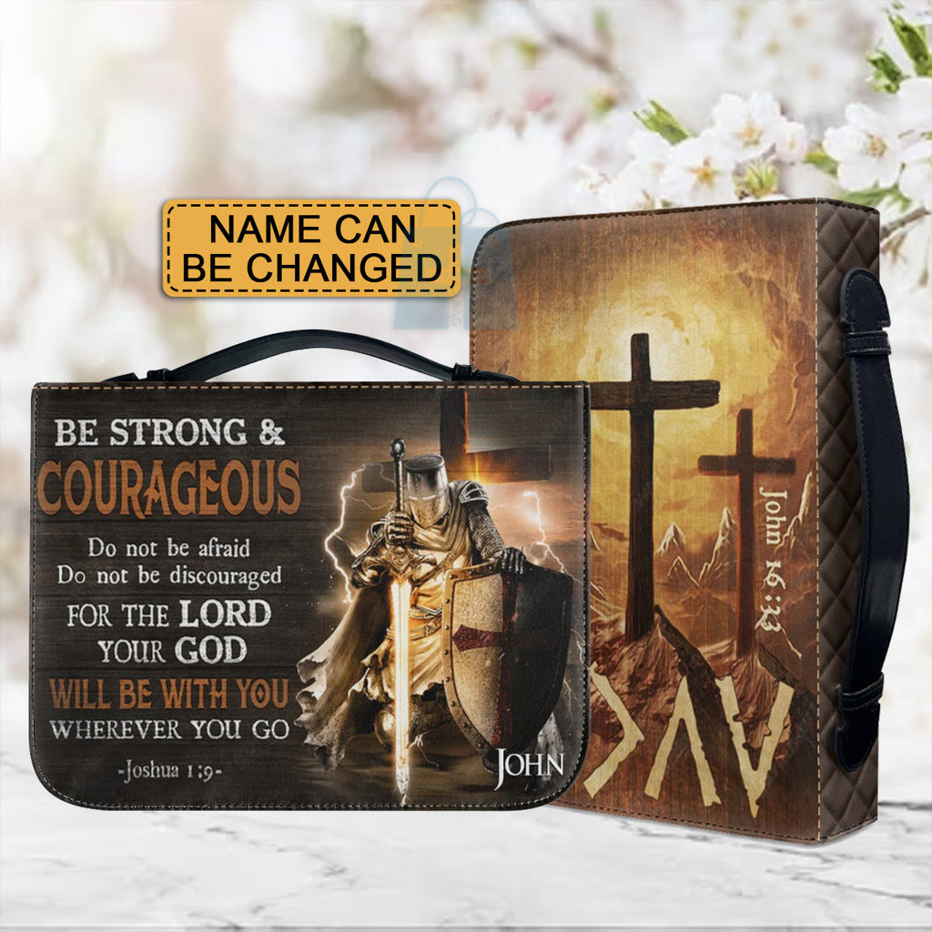 Be Strong and Courageous Personalized Bible Cover