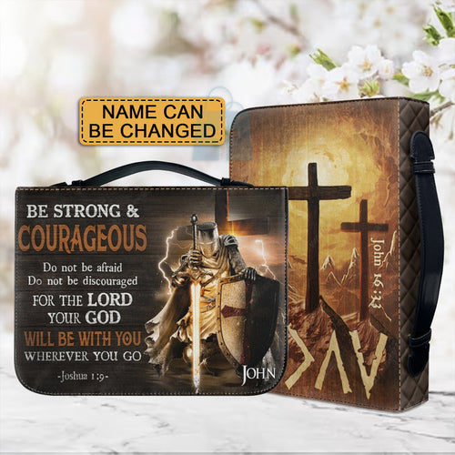 Be Strong and Courageous Personalized Bible Cover