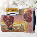 Personalized God Is Love Leather Bible Cover
