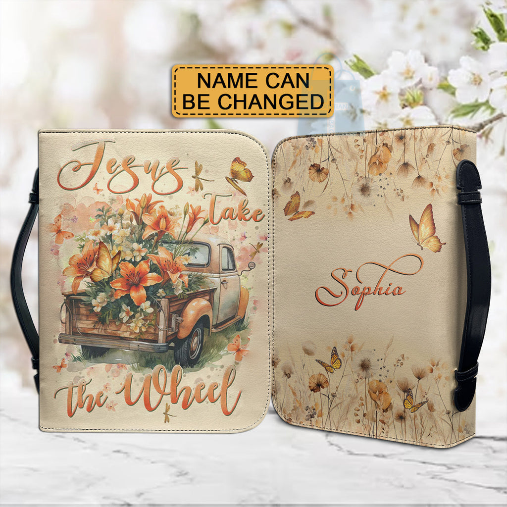 Personalized Jesus Take The Wheel Bible Cover