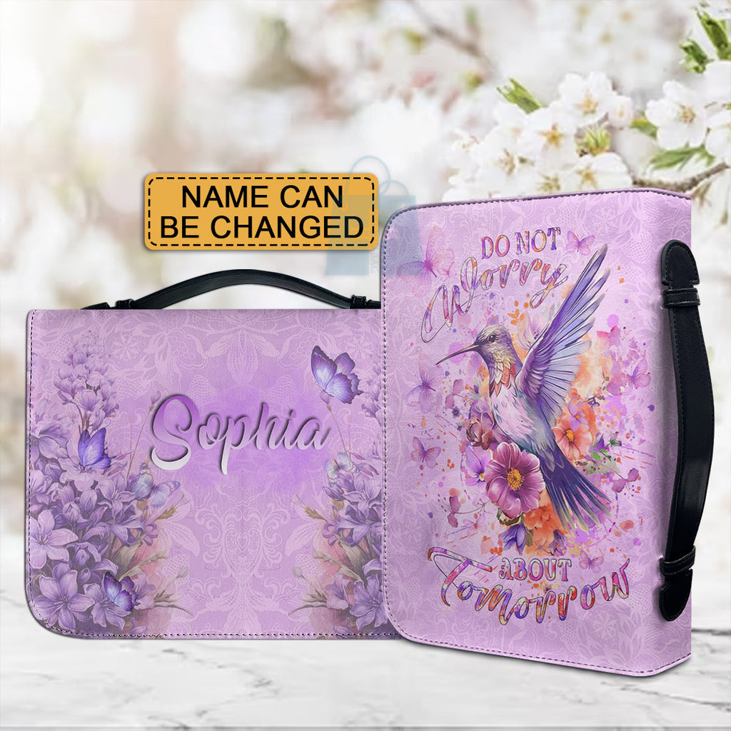 Personalized Purple Hummingbird Bible Cover