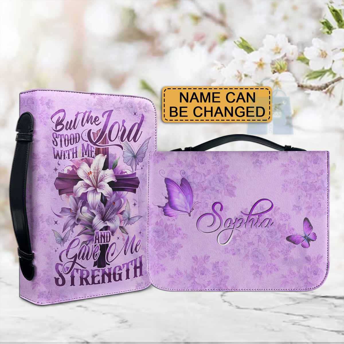 Personalized Lily Flower Bible Cover