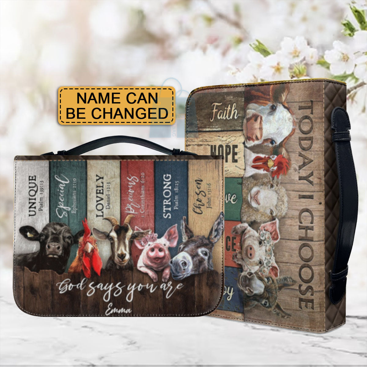 Personalized Animal Themed Bible Cover