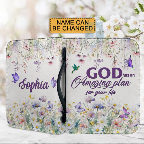 God Has an Amazing Plan Personalized Bible Cover