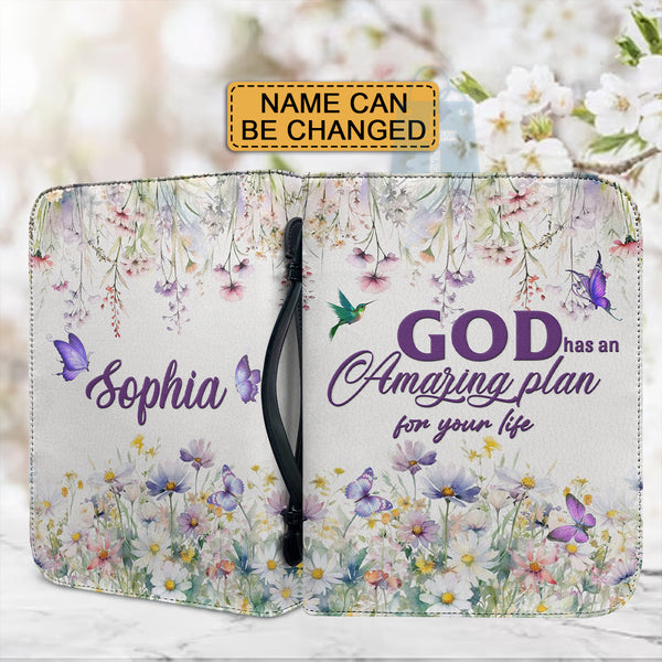 God Has an Amazing Plan Personalized Bible Cover