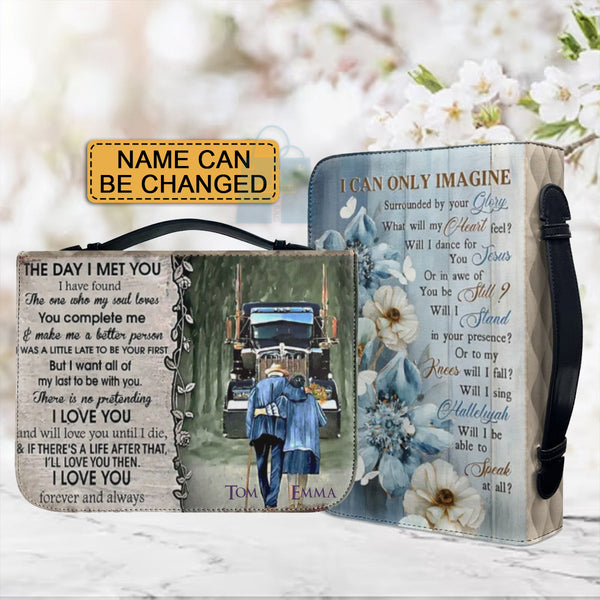 The Day I Met You Personalized Bible Cover