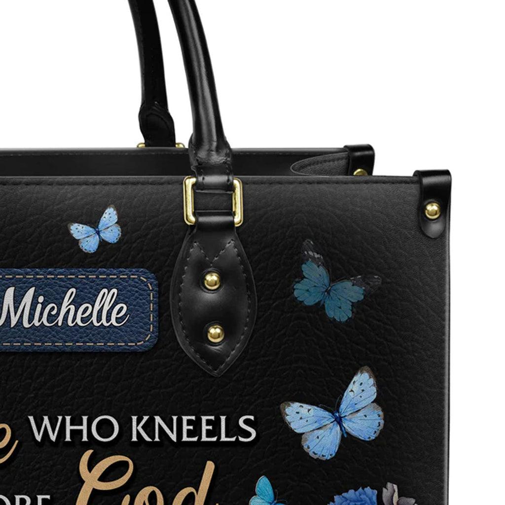She Who Kneels Before God Leather Tote Bag