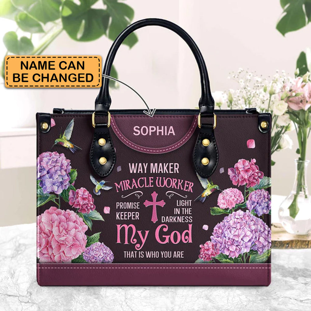 Way Maker Hummingbird Monogram Leather Handbag