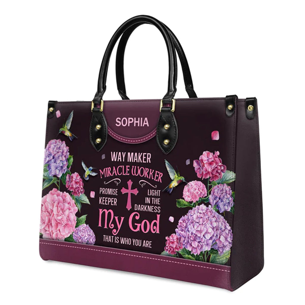 Way Maker Hummingbird Monogram Leather Handbag