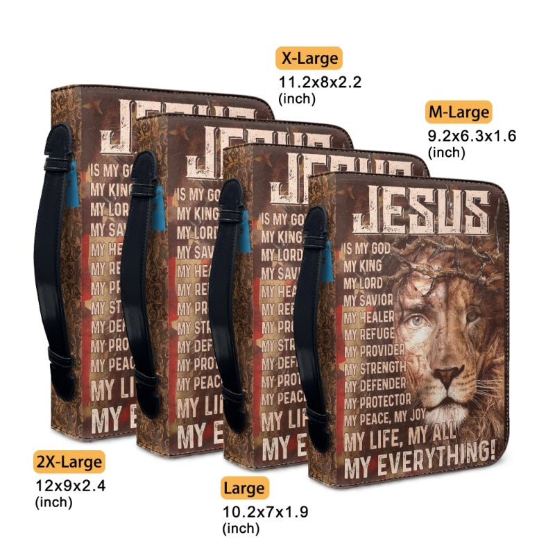 Jesus My Life My All Personalized Bible Cover